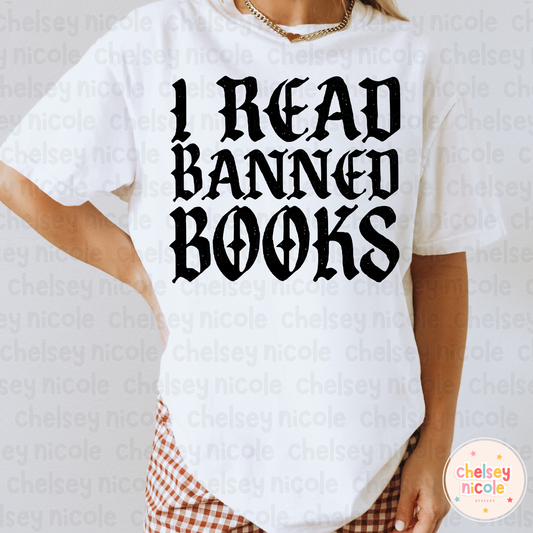 I Read Banned Books PNG | Grunge Book PNG |Banned Book Design