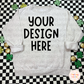 Cream St Pattys Mockup - Cream Shamrock Rabbit Skins Sweater - St Patricks Sweatshirt Mockup - Mockup for Digital Designs