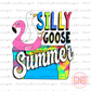 Silly Goose Summer PNG - Bright Summer PNG - Retro Bright Summer PNG - Goose Summer Digital Design