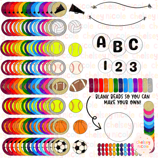 Friendship Bracelet Sports Bundle - Make YOUR OWN friendship bracelet designs! - Glitter Sports Friendship Bracelets