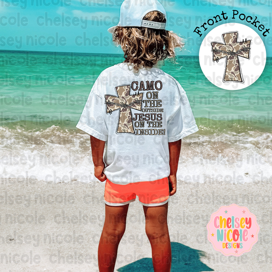 Camo On The Outside, Jesus On The Inside PNG - PNG for DTF or sublimation - Digital Designs - Trending Digital design