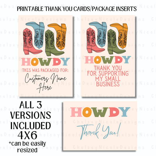 Howdy - Small Business Thank You Cards