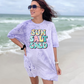 Sun Salt Sand PNG | Retro Beach PNG | Retro font PNG | Floral Beach font png
