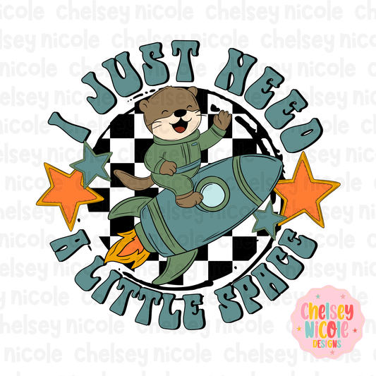 I Just Need A Little Space PNG - Otter Space PNG - Cute Otter PNG