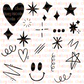Doodle Stamps | 20 procreate accent/doodle stamps | Procreate Stamps for Digital Design | Hand drawn procreate stamps