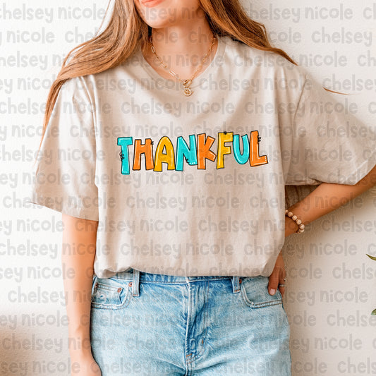 Handlettered Thankful PNG - Thankful PNG - Fall Thanksgiving Thankful PNG