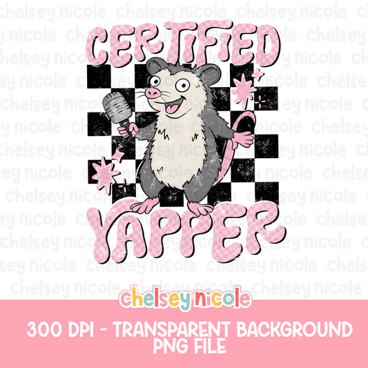Certified Yapper PNG - Funny Snarky PNG - Design for Sublimation & DTF