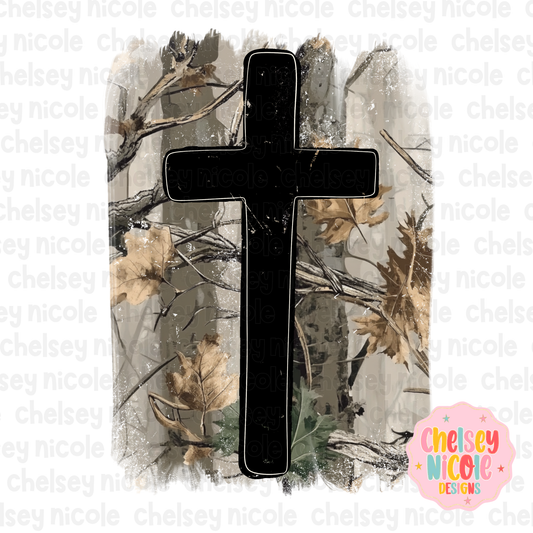 Camo Cross Grunge PNG | Hand Drawn Christian PNG | Camo Christian Design | Design for Sublimation, DTF and more