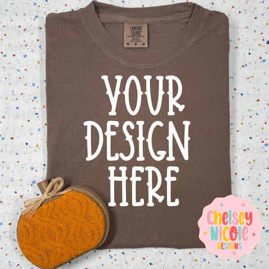 Espresso Comfort Color Mockup - Fall Mockup - Fall Tshirt Mockups - Comfort Color Mockups - Brown - Espresso