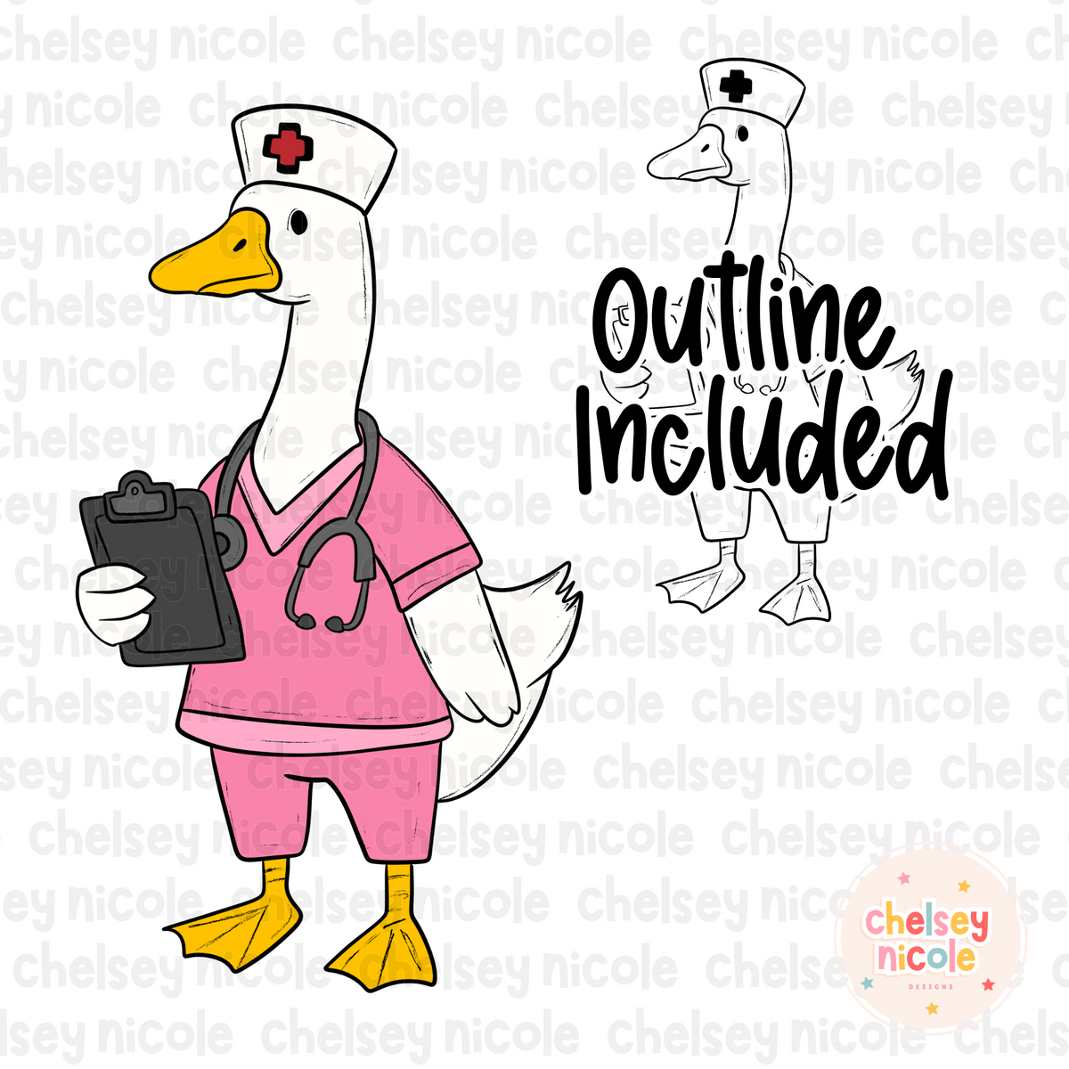 Occupation Goose CLIPART - COMMERCIAL USE ALLOWED - Nurse Goose ...