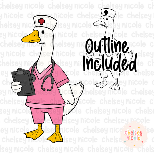 Occupation Goose CLIPART - COMMERCIAL USE ALLOWED - Nurse Goose
