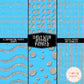 Light Blue Glitter Digital Paper Bundle