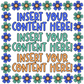 Retro Floral Social Media Canva Template