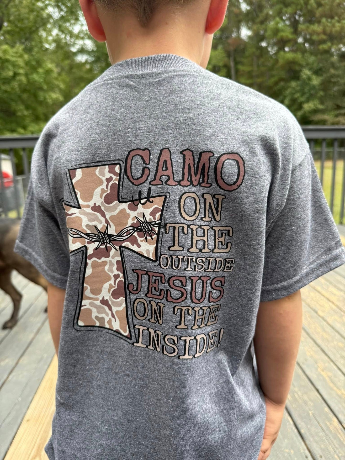 Camo On The Inside, Jesus On The Outside T-Shirt