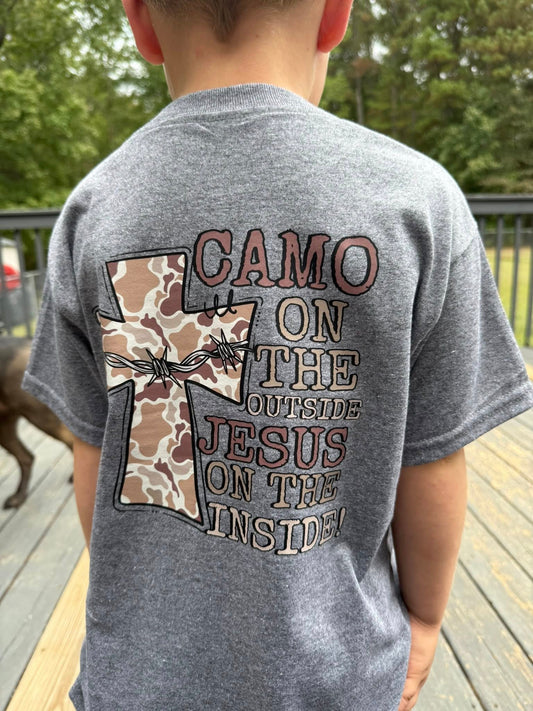 Camo On The Inside, Jesus On The Outside T-Shirt