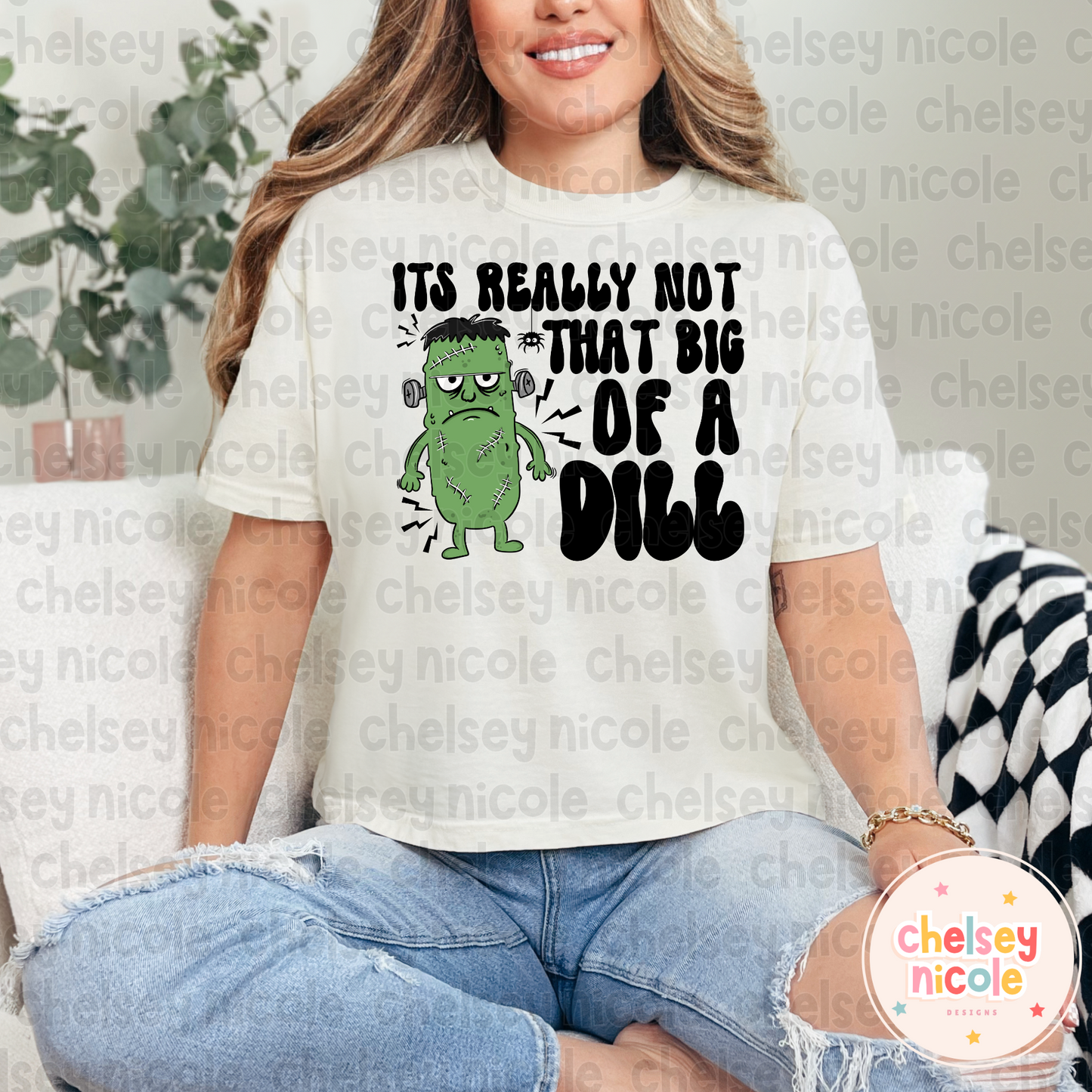 Frankenstein Pickle | Halloween Pickle | Its Really No Big Dill PNG | Funny Halloween PNG