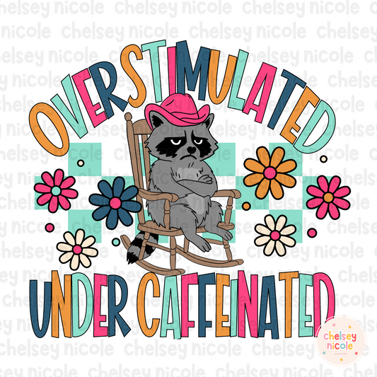 Overstimulated Raccoon PNG - Overstimulated Under caffeinated PNG - Grumpy Raccoon PNG