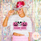 Pink Halloween Name Plate | Pumpkin Skull Name Plate | Cute Girl Halloween Name Plates