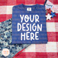 4th Of July Mockup - True Navy - Comfort Colors C1717 - Patriotic Flat Lay Mock Up