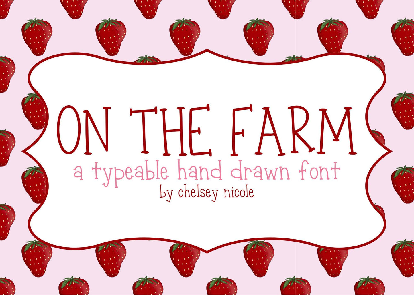 On The Farm - hand drawn .OTF font
