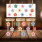 Glass Can Cup - Colorful Flowers