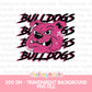 Pink Grunge Football Mascot PNG (Different Teams Available)