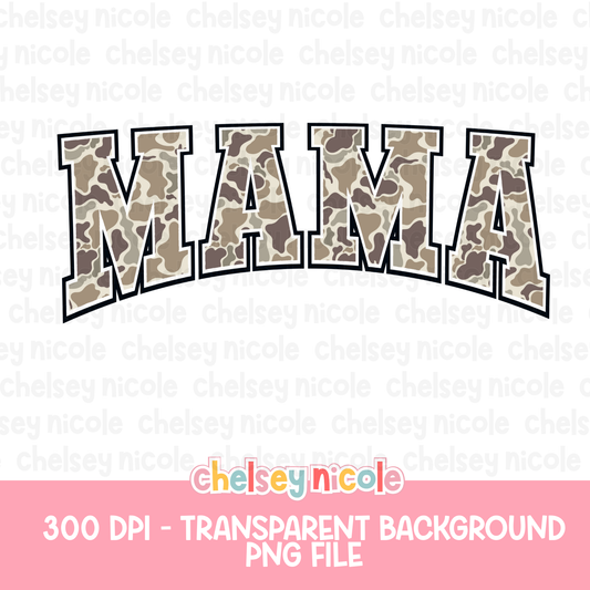 Camo Mama PNG | Varsity Camo PNG | Cute Camo PNG