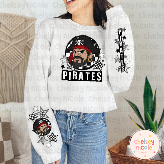 Pirates Mascot PNG | Hand Drawn School Spirit Design | Pirates School Spirit Mascot | Design for sublimation and DTF