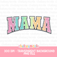 Checker Rainbow Mama PNG | Cute Checker Varsity PNG | Mama Checker PNG