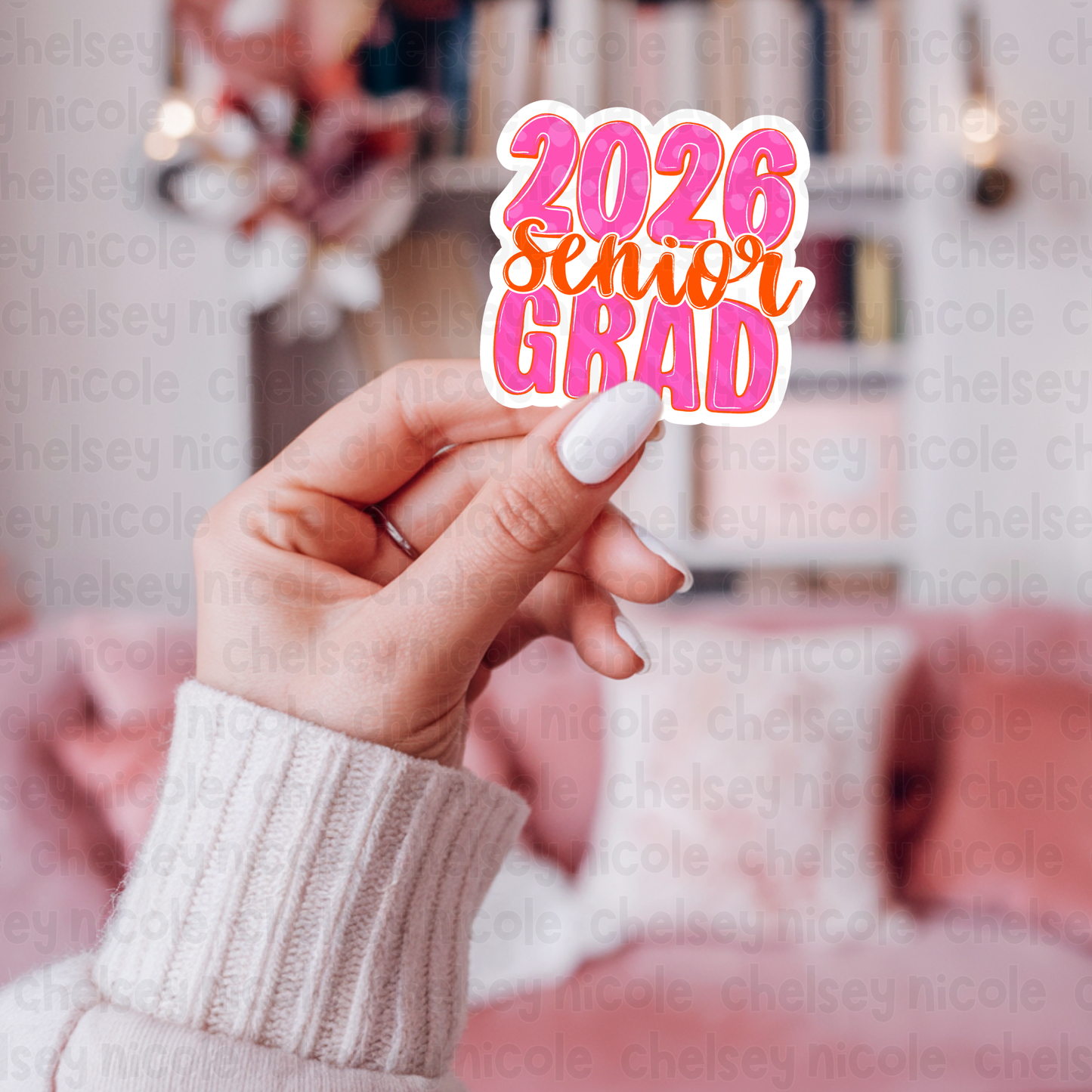 2026 Senior Grad Bright Retro | Fun Graduation PNG | Girl Graduation Design