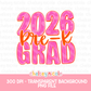 2026 Pre-K Grad Bright Retro | Fun Graduation PNG | Girl Graduation Design