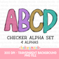 Checker Pastel Alpha Set (4 Alphas) - Commercial Use Allowed
