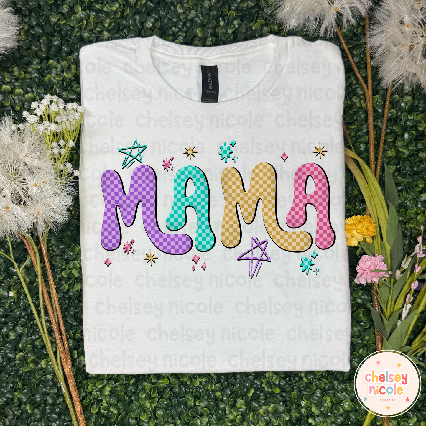 Mamas Retro PNG | Bright Fun Neon Mama Digital Design | Mommy and me PNG