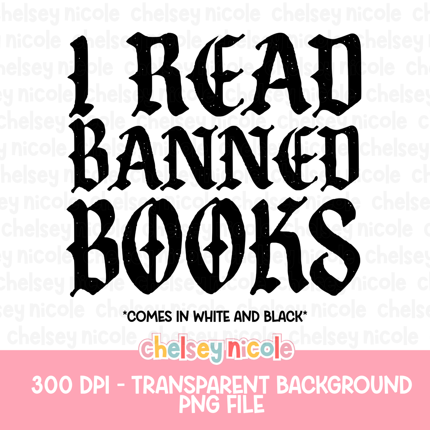 I Read Banned Books PNG | Grunge Book PNG |Banned Book Design