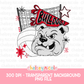 Bulldogs Volleyball PNG | Bulldog Mascot PNG | Hand Drawn Volleyball Digital Design