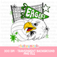 Eagles Volleyball PNG | Eagle Mascot PNG | Hand Drawn Volleyball Digital Design