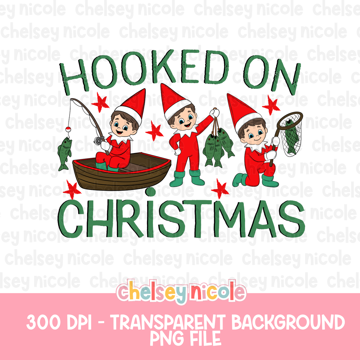 Hooked On Christmas PNG - Cute Elf PNG