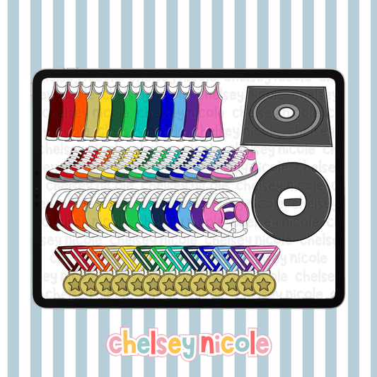 Wrestling Hand Drawn Clipart - Commercial Use Allowed