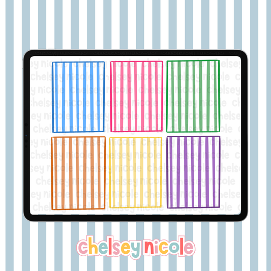 Striped Frames Clipart - Commercial Use Allowed