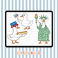 4th Of July Goose Clipart Bundle