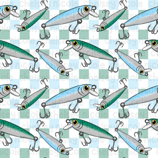 Blue Checkered Lure - Commercial Use Allowed