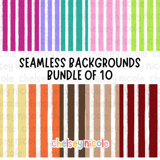 Summer Stripes Seamless Bundle - Commercial Use Allowed