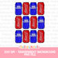 Glitter Patriotic Beers | 4th of July PNG
