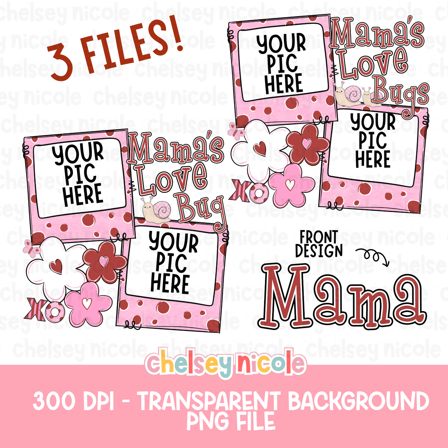 Mamas Love Bug PNG | Mama Valentine PNG | Mama PNG | Design for sublimation and dtf