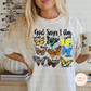God Says I am Butterfly PNG | Cute Butterfly PNG | Christian Butterfly PNG