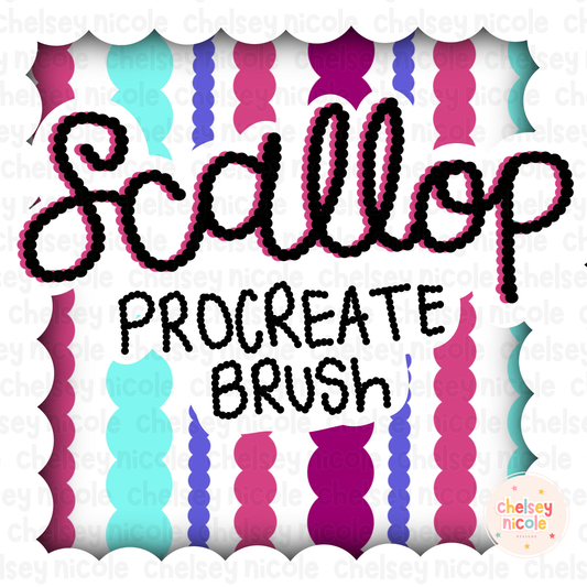 Scallop Garland Procreate Brush |  Procreate Brush | Procreate Tools