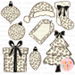 Cheetah Clipart Set | Christmas Cheetah Clipart |Beige Christmas Clipart | Commercial Use Allowed (Copy)