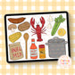 Crawfish Boil Clipart Bundle - Seafood Clipart Bundle - Hand Drawn Clipart