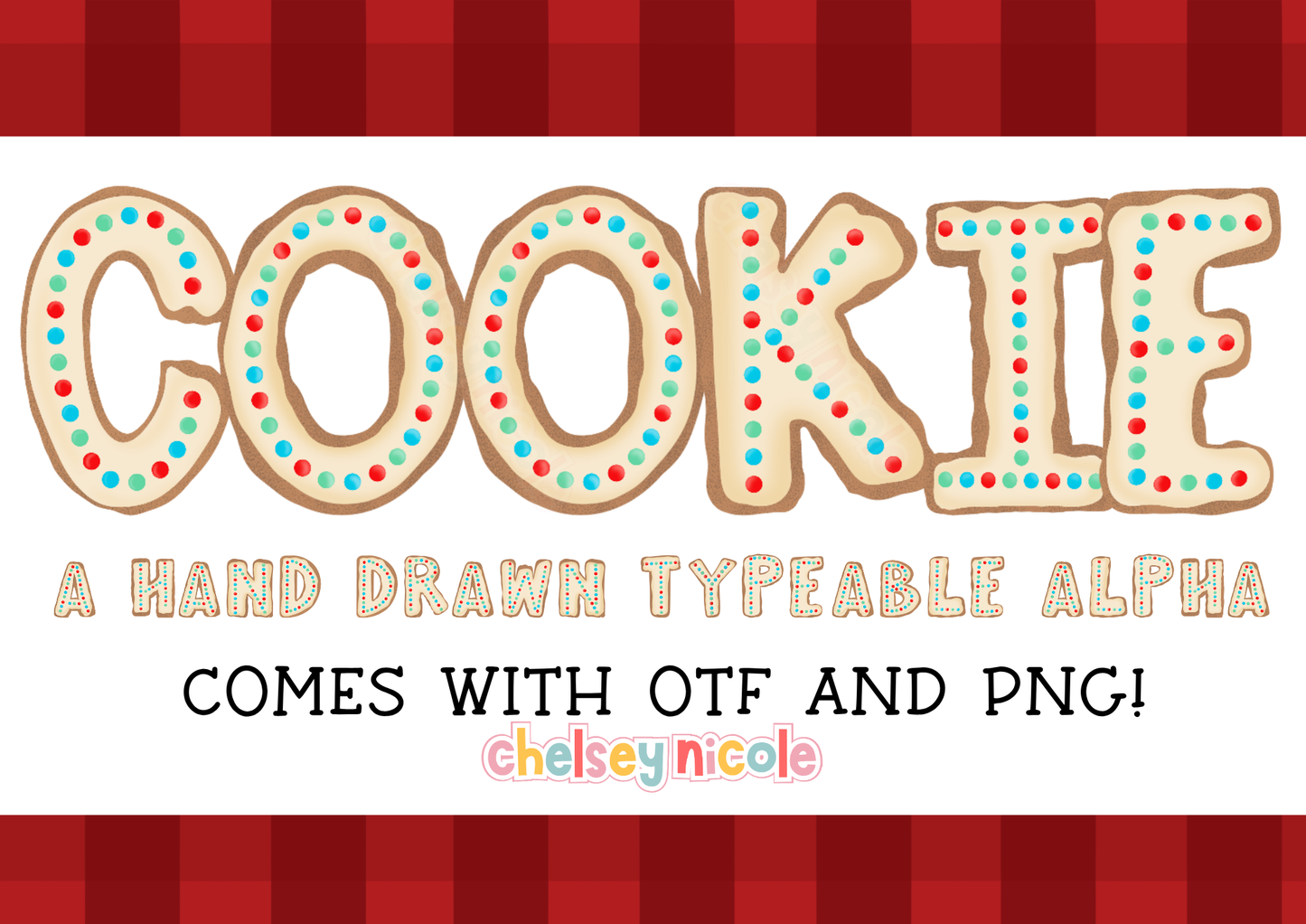 Commercial Use Alpha Set - Cookies Hand Drawn Alpha