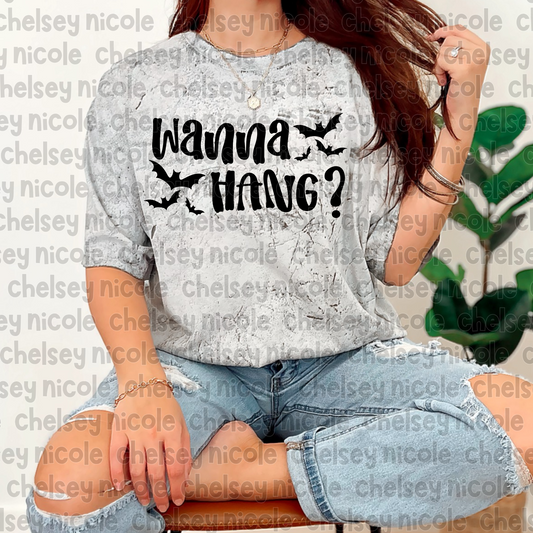 Wanna Hang? PNG | Bats PNG | Halloween PNG - Design for sublimation, DTF and more!